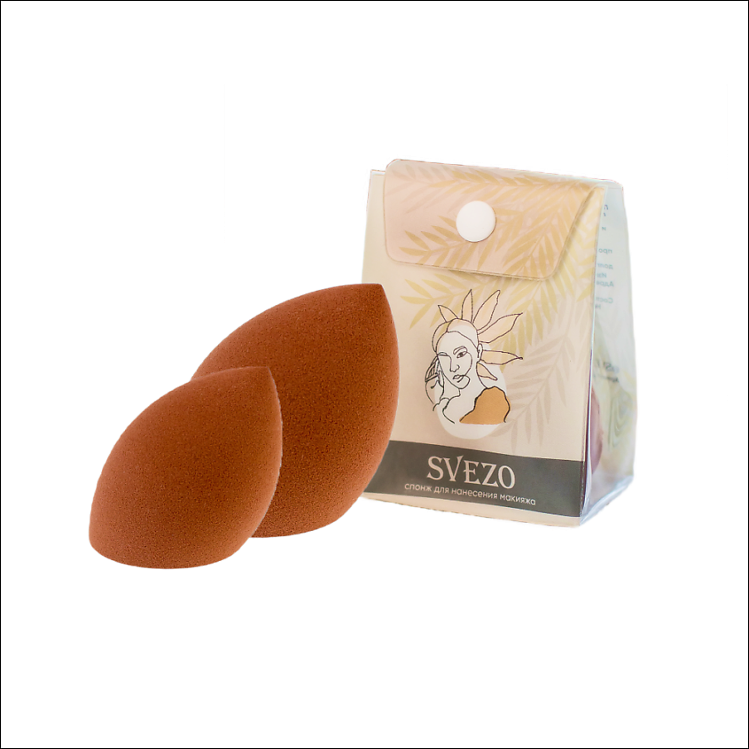 Изображение товара SVEZO Набор из 2-х спонжей для лица, Коричневый