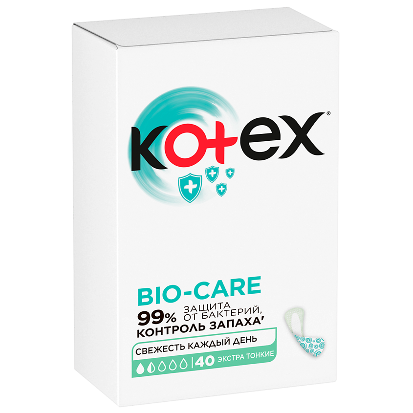 Изображение товара KOTEX Прокладки Ежедневные БИО-КЭА Экстра тонкие, 40 шт.