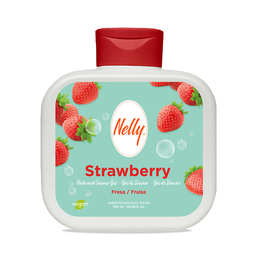 Изображение товара NELLY Гель для душа STRAWBERRY 750 мл - кремовый и увлажняющий