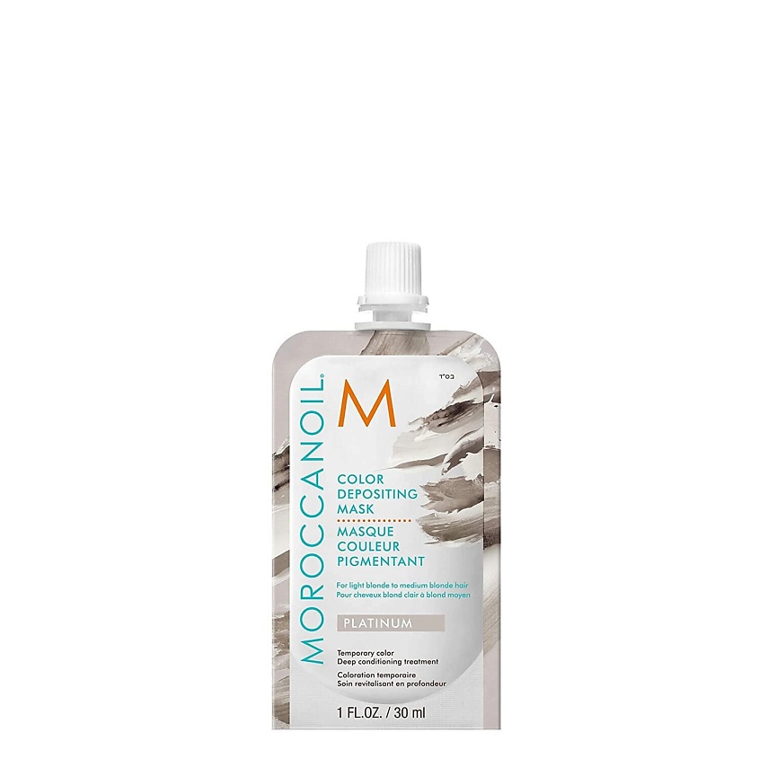Изображение товара MOROCCANOIL Тонирующая маска для волос Color Depositing Hair Mask, Platinum; объем 30 мл