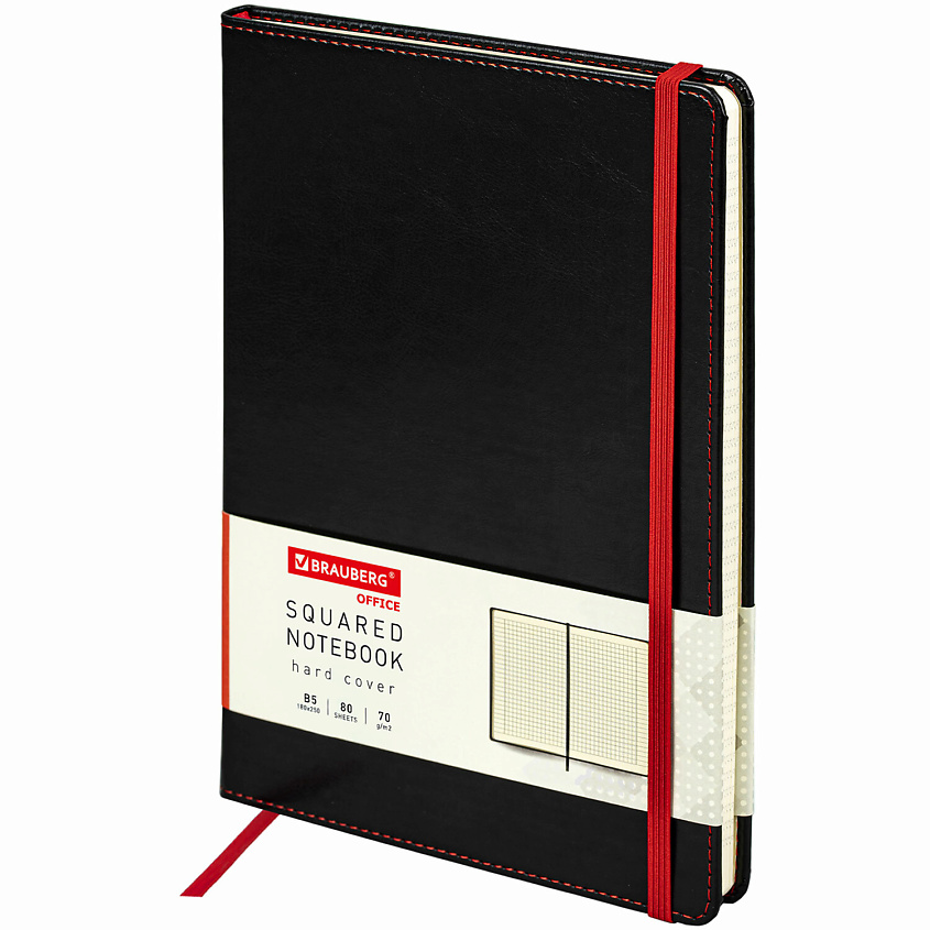 Изображение товара BRAUBERG Блокнот B5 Office 80 листов, Черный