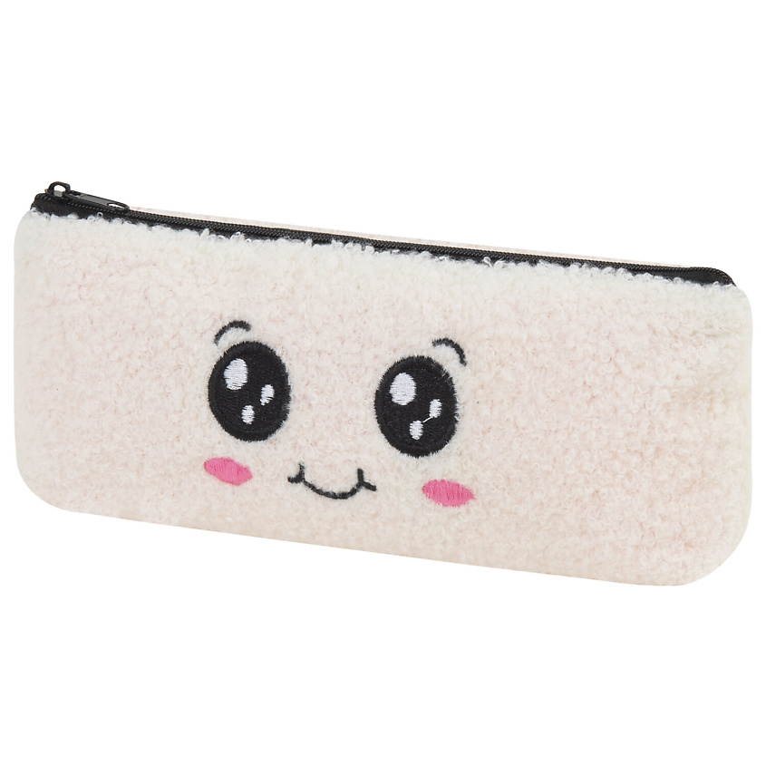 Изображение товара Пенал ЮНЛАНДИЯ Smiley face розовый из букле размеры 22х8х3 см
