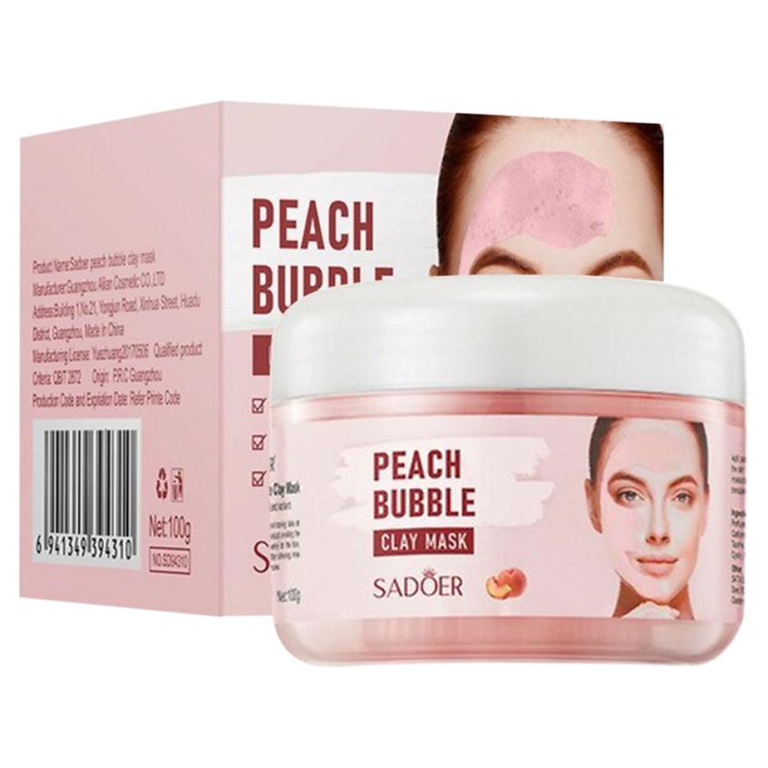 Изображение товара SADOER Маска для лица пузырьковая с экстрактом персика, 100 гр