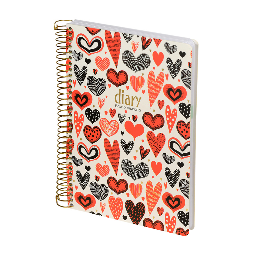 Изображение товара BRUNO VISCONTI Ежедневник CUTE DIARY "Сердечки.Фантазия", 1 шт.