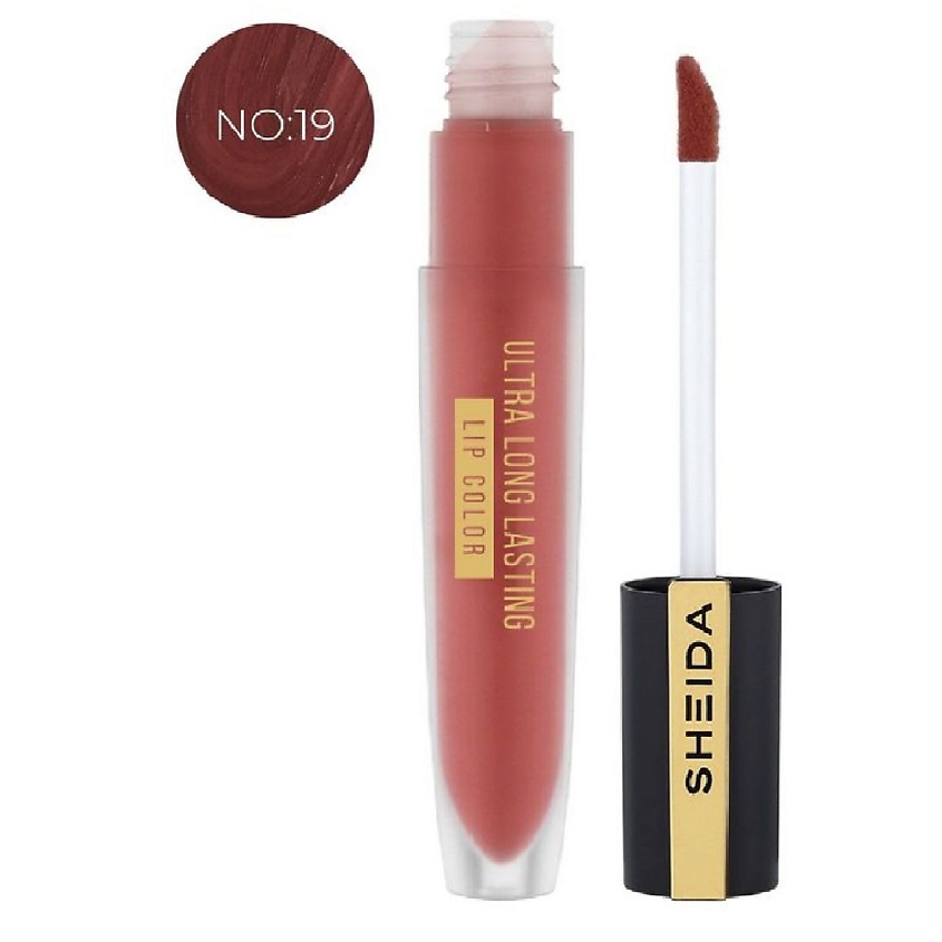 Изображение товара Водостойкая жидкая помада для губ SHEIDA Long Lasting темно красный