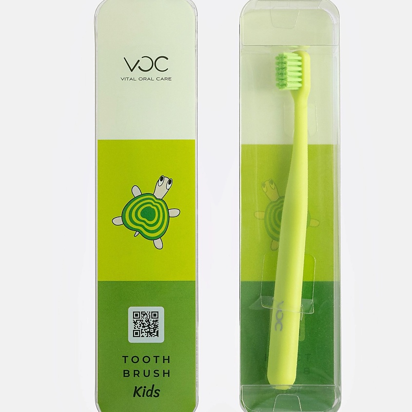 Изображение товара VOC VITAL ORAL CARE Зубная щетка для детей "VOC" kids (мягкая), Зеленый