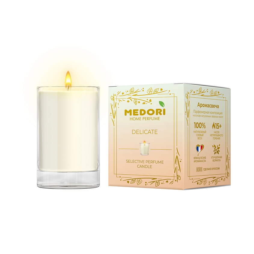 Изображение товара Ароматическая свеча MEDORI Delicate 70 мл натуральный соевый воск