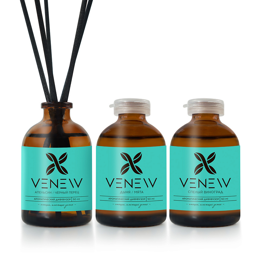 Изображение товара VENEW Набор ароматических диффузоров для дома, 3 х 50 мл