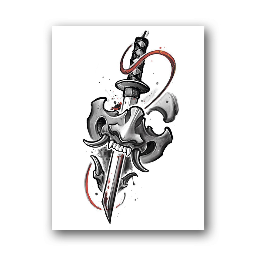 Изображение товара Тату переводные TATTS 10x15см водостойкие безопасные для кожи для взрослых и детей