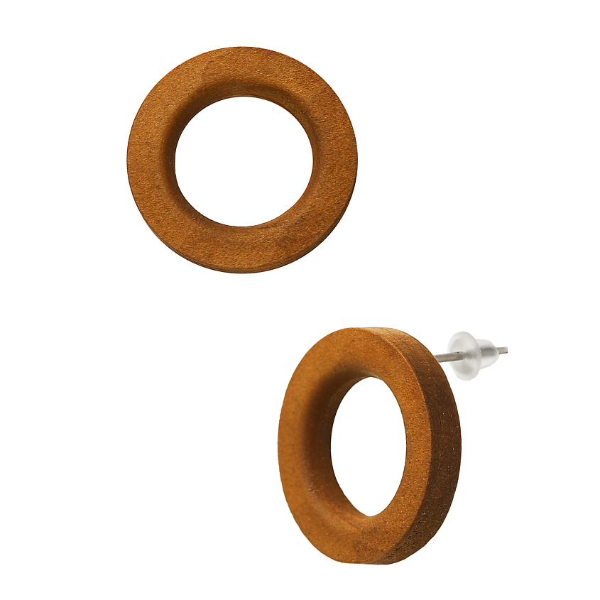 Изображение товара Серьги Пэтси из дерева и бижутерного сплава женские минимализм идеи стиль