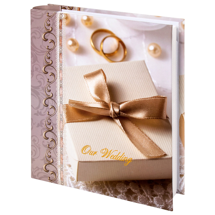 Изображение товара Фотоальбом BRAUBERG свадебный подарок 200 фото 10х15 см бежевый