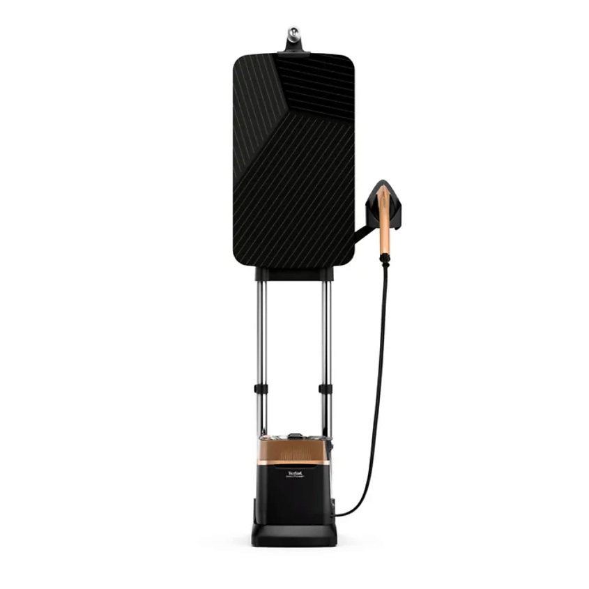 Изображение товара TEFAL Паровая гладильная система 3в1 IXEO QT2020E0, с 3 регулировками доски и быстрым нагревом парогенератора, 2170 Вт, черный/медный