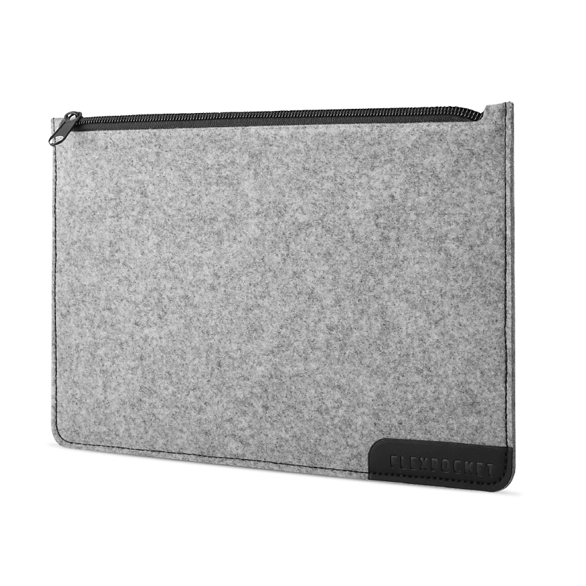 Изображение товара FLEXPOCKET Универсальная папка-пенал из фетра на молнии 250х167мм Серый