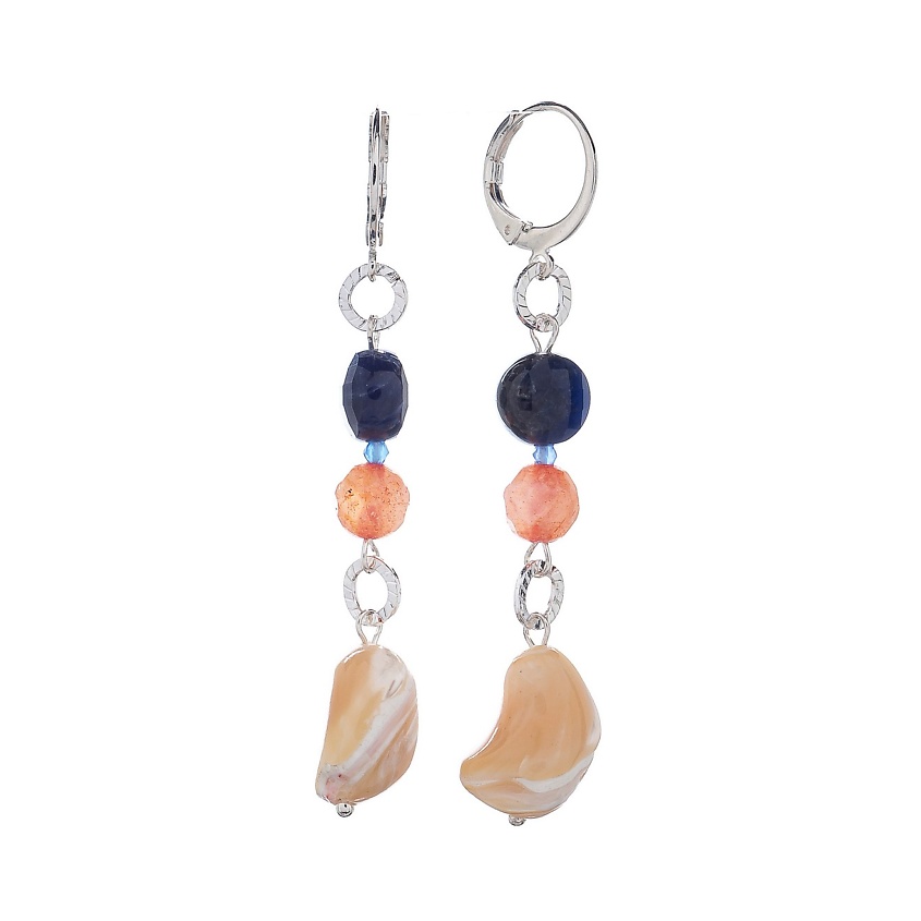 Изображение товара Элегантные Серги Alba с перламутром сердоликом и содалитом Lanzerotti