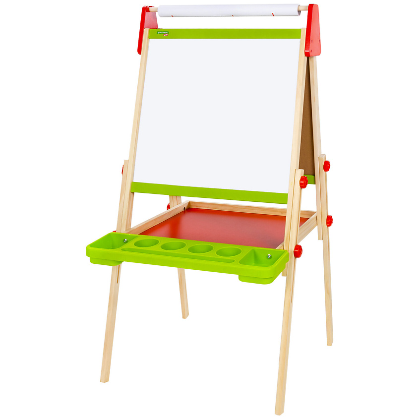 Изображение товара BRAUBERG Мольберт растущий 3 в 1 KIDS, Тип доски: двусторонняя. Размещение: напольное. Рабочая поверхность: для письма маркерами, для письма мелом. Магнитная поверхность: да.