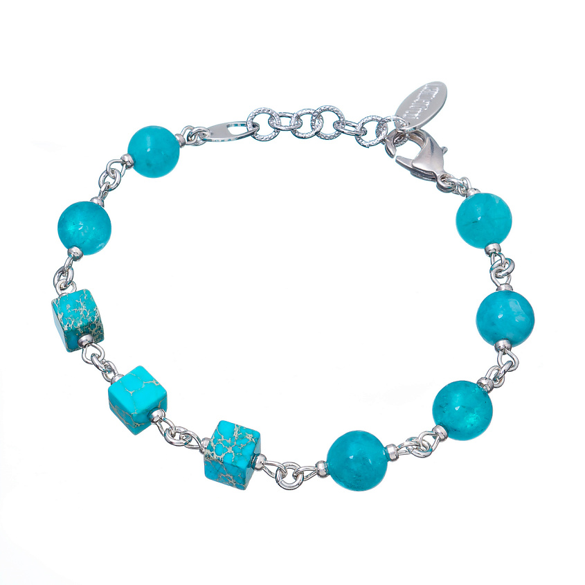 Изображение товара LANZEROTTI Браслет, Коллекция Atlantide, с амазонитом и яшмой, цвет: Голубой, размер: 21.5