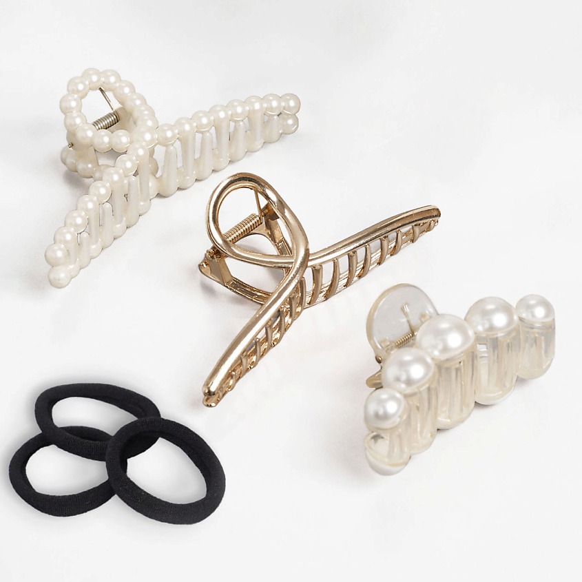 Изображение товара ZIKOLKI STORE Заколки-крабики для волос подарочный набор крабов, 3 шт