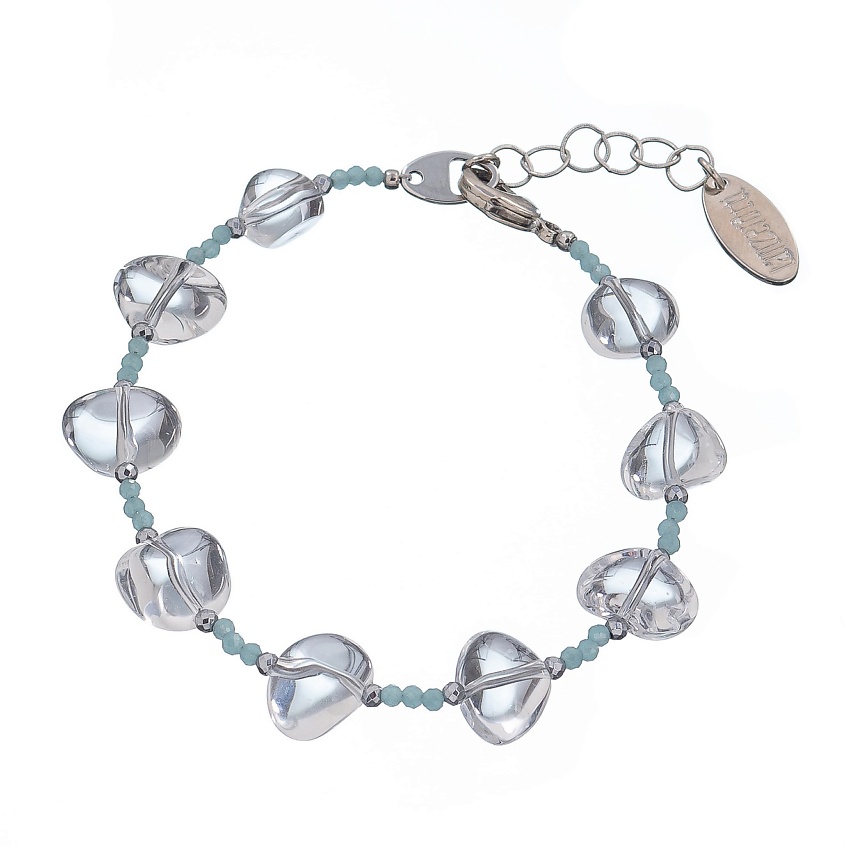 Изображение товара Браслет Ispirazione с хрусталем гематитом и кристаллами бирюзовый 21