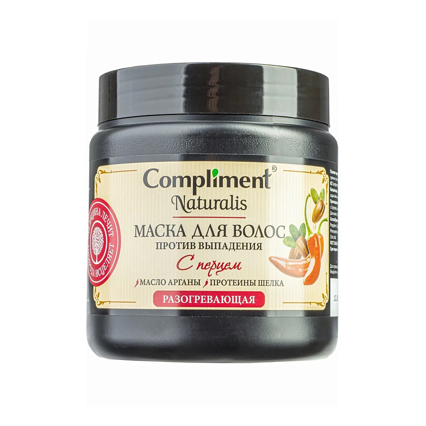 Изображение товара COMPLIMENT Маска для волос с перцем, против выпадения Naturalis, 500 мл