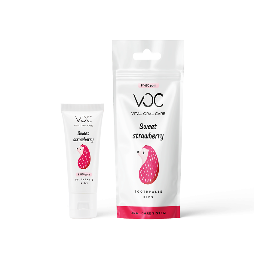 Изображение товара VOC VITAL ORAL CARE Детская зубная гель-паста VOC kids "Сладкая Клубника", 50 мл