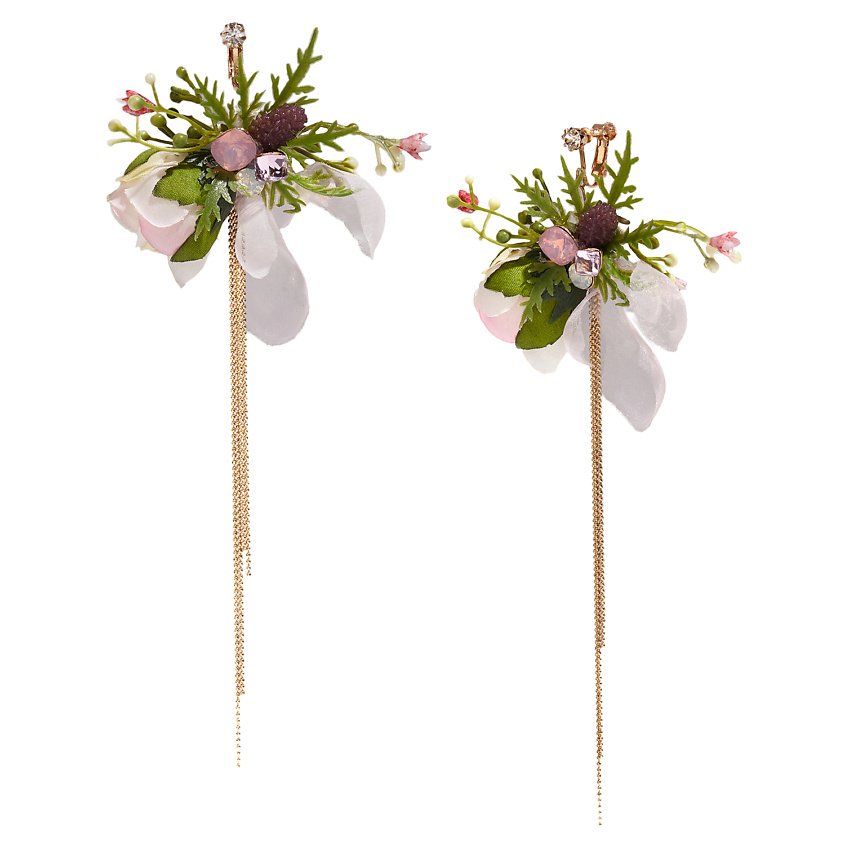 Изображение товара NOTHING BUT LOVE Серьги-клипсы "Сентябрьские розы", Золотой