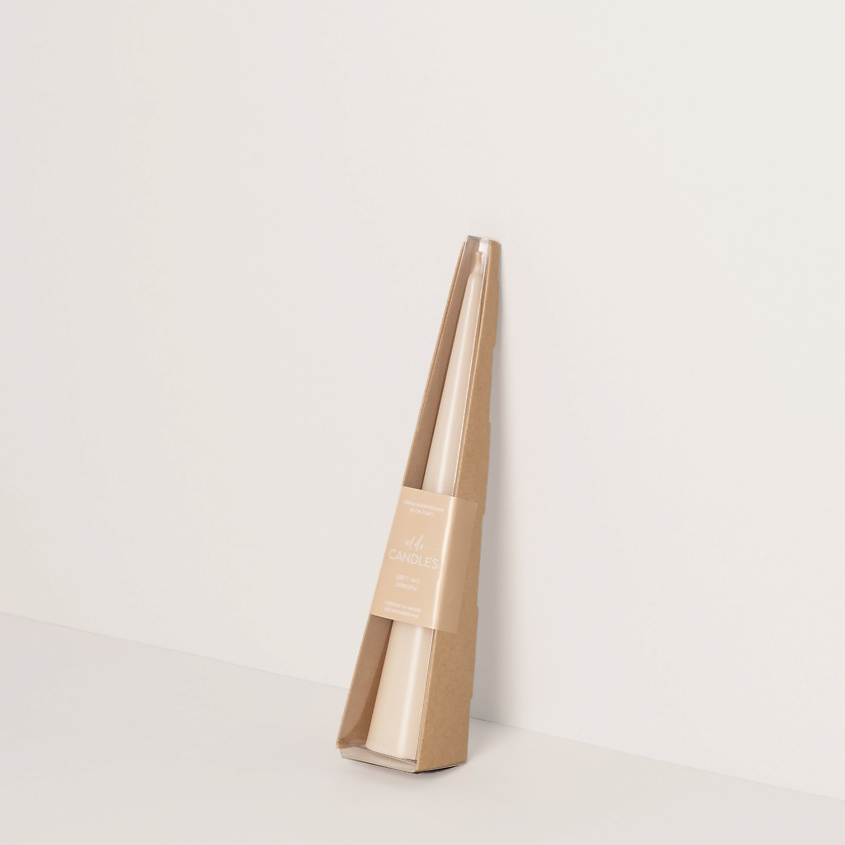 Изображение товара Коническая свеча ALDECANDLES 24 см айвори идеальна для интерьера и праздников