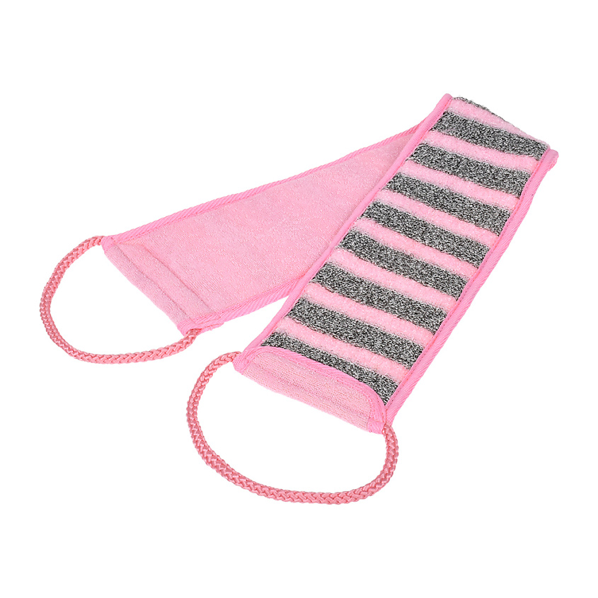 Изображение товара Мочалка женская из полипропилена с лентой 10х60 см двусторонняя