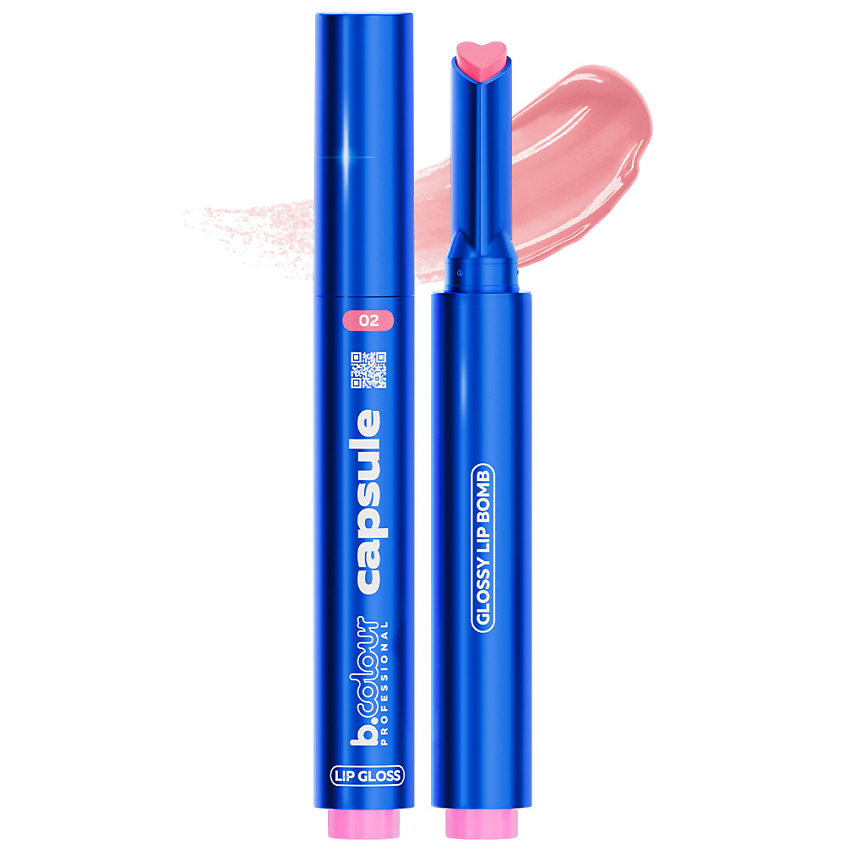 Изображение товара Блеск для губ B.COLOUR PROFESSIONAL 3D увлажнение и объем с аппликатором сердце