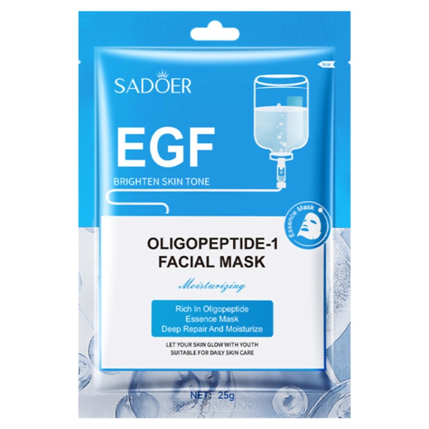 Изображение товара SADOER Тканевая маска для лица увлажняющая с олигопептидами, 25 гр