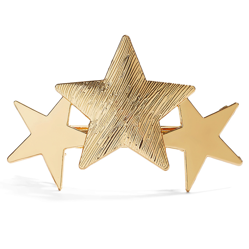 Изображение товара Заколка автомат 3 звезды Гравировка легкая гипоаллергенный металл