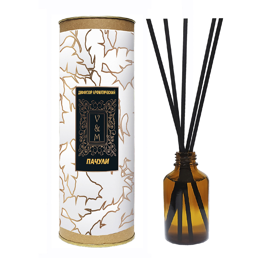 Изображение товара Ароматический диффузор VAN&MUN Пачули 55мл с палочками для дома и офиса