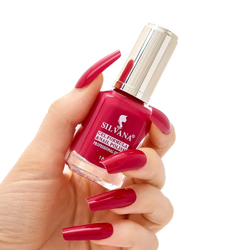 Изображение товара SILVANA Гибридный лак для ногтей, цвет: Карминово Красный