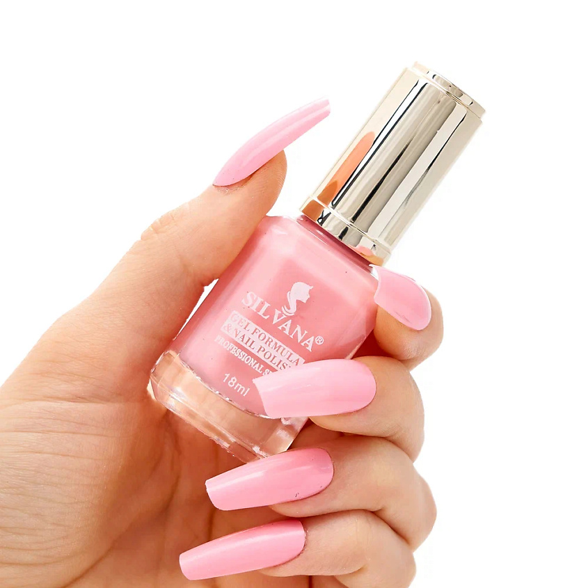 Изображение товара Гибридный лак для ногтей SILVANA жемчужно-розовый 8 мл - стойкое покрытие без УФ лампы