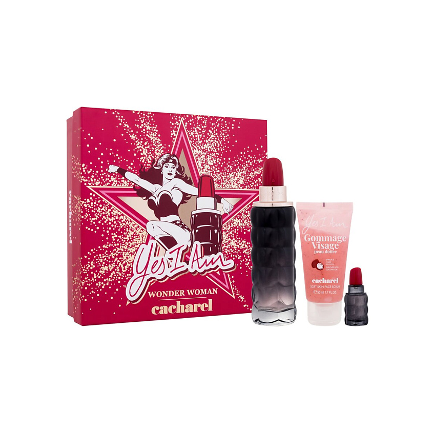 Изображение товара Cacharel Yes I Am парфюмерный набор с гелем-скрабом и миниатюрой 75 мл