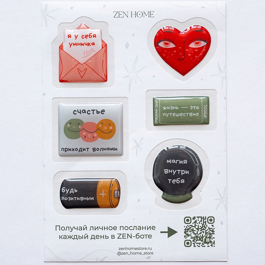 Изображение товара ZENHOME Стикеры 3D наклейки на телефон, 6 шт.