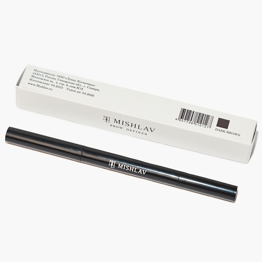 Изображение товара MISHLAV Карандаш для бровей, DARK BROWN