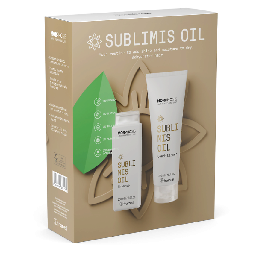 Изображение товара FRAMESI Набор шампунь и кондиционер MORPHOSIS SUBLIMIS OIL, 2 шт х 250 мл