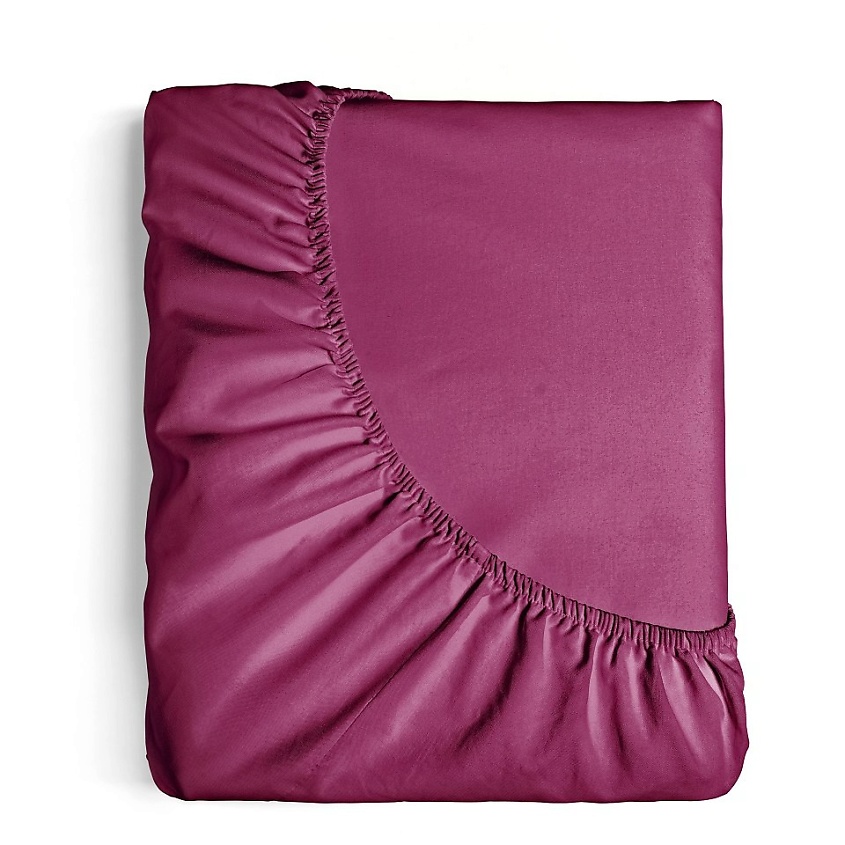 Изображение товара Простыня на резинке Urban Family 200x200 см хлопок перкаль розовая