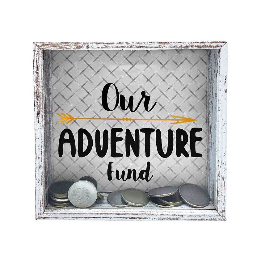 Изображение товара Фоторамка-копилка BRAUBERG Adventure 14х14 см, МДФ со стеклом, белая