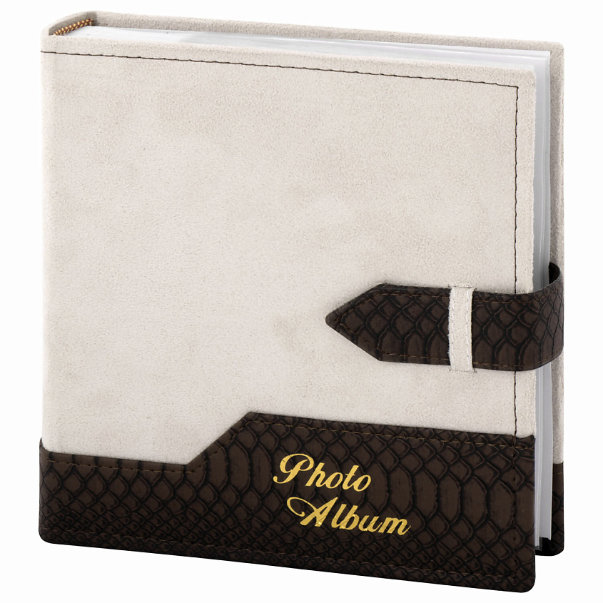 Изображение товара Фотоальбом под замшу 200ф 10x15 см BRAUBERG бежевый