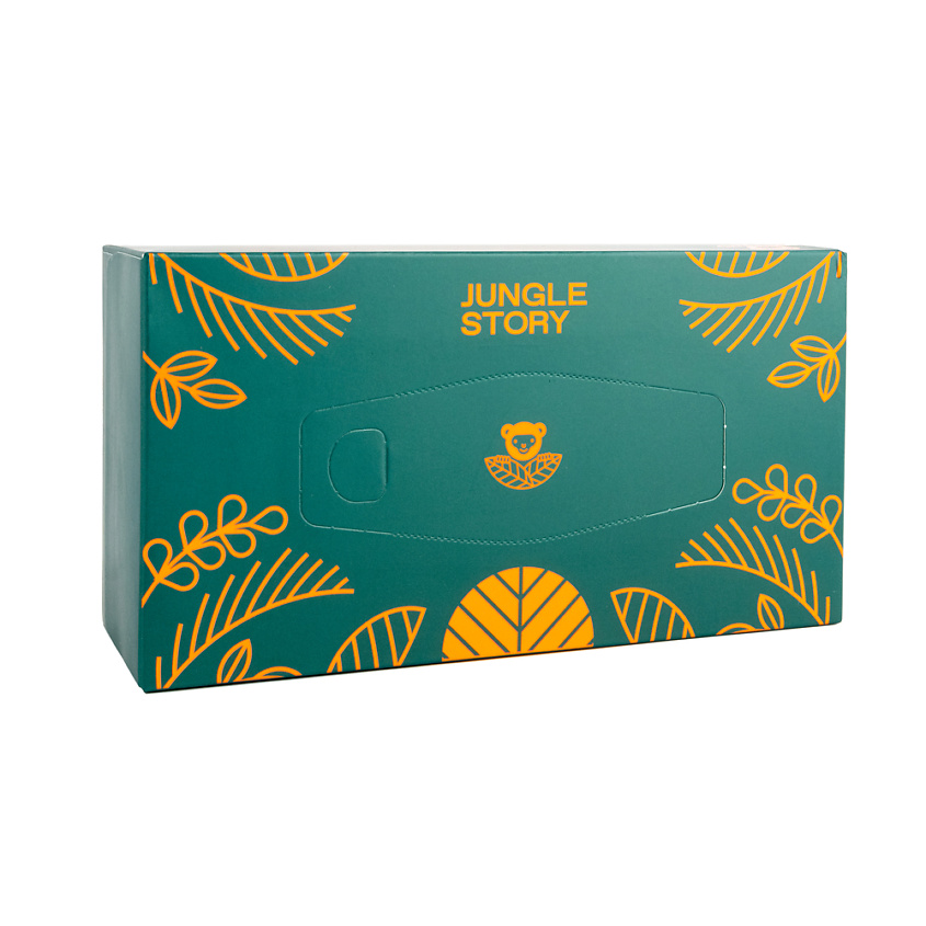 Изображение товара Jungle Story Бумажные салфетки из бамбука 200 шт. небеленые гипоаллергенные