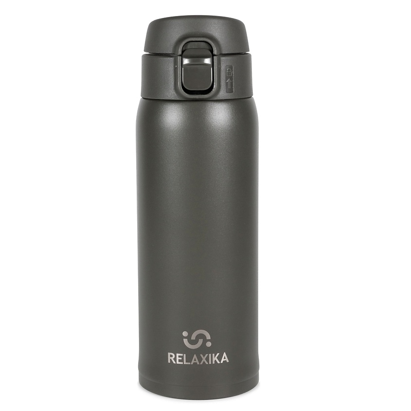 Изображение товара RELAXIKA Термокружка для кофе и чая (термос-кружка), Объем 480 мл. Цвет: хаки.Размер: высота 21 см, диаметр 7 см, горлышко 4,9 см.