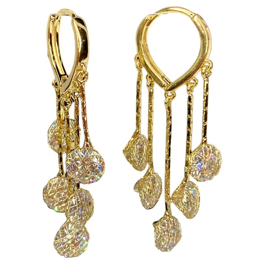 Изображение товара AMANTE CRYSTAL Серьги Spider гроздь, Золотой