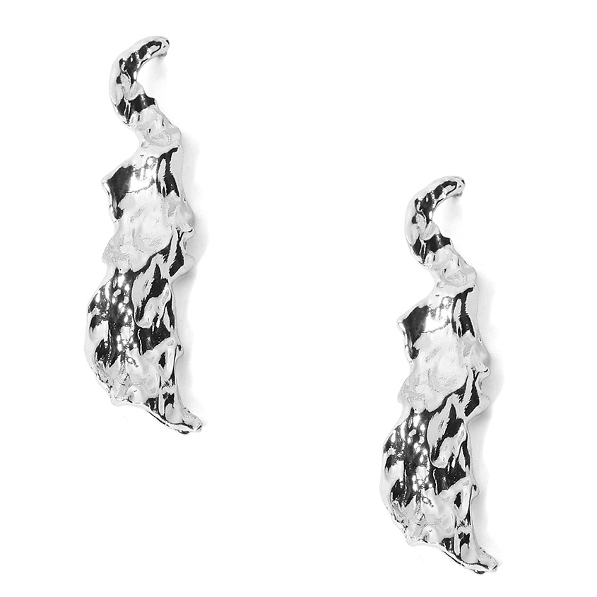 Изображение товара NOTHING BUT LOVE Серьги "Металлический поток", Серебряный