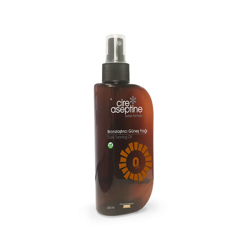 Изображение товара Масло для загара CIRE ASEPTINE Dark Tanning Oil 200 мл SPF 0 безопасное для кожи