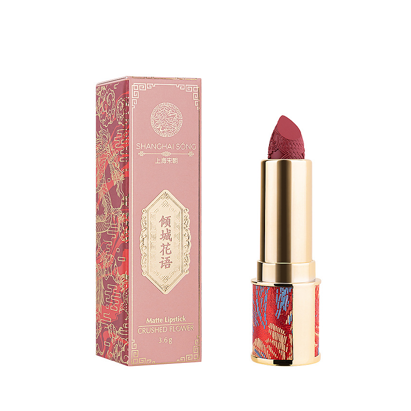 Изображение товара SHANGHAI SONG Матовая помада Crushed Flower, № 005 Camellia, 3.6 г