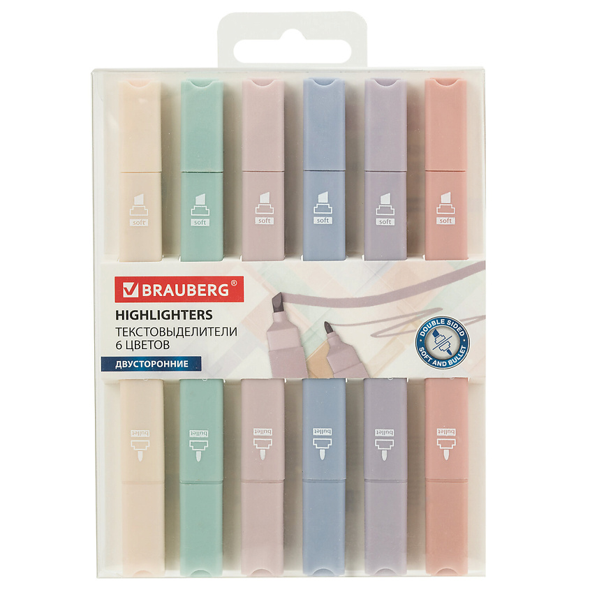 Изображение товара Набор текстовыделителей BRAUBERG Morandi для выделения текста