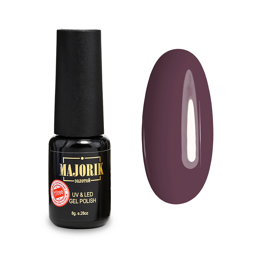 Изображение товара Гель-лак Kapsula №09 Темно-сливовый Majorik 10 мл долговечное покрытие