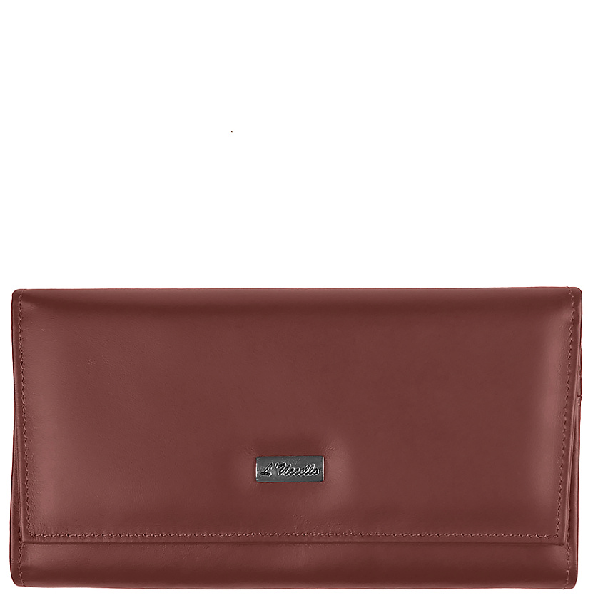 Изображение товара L'UCCELLO Кошелек женский из натуральной кожи, Бордовый; размер: 20x11x3