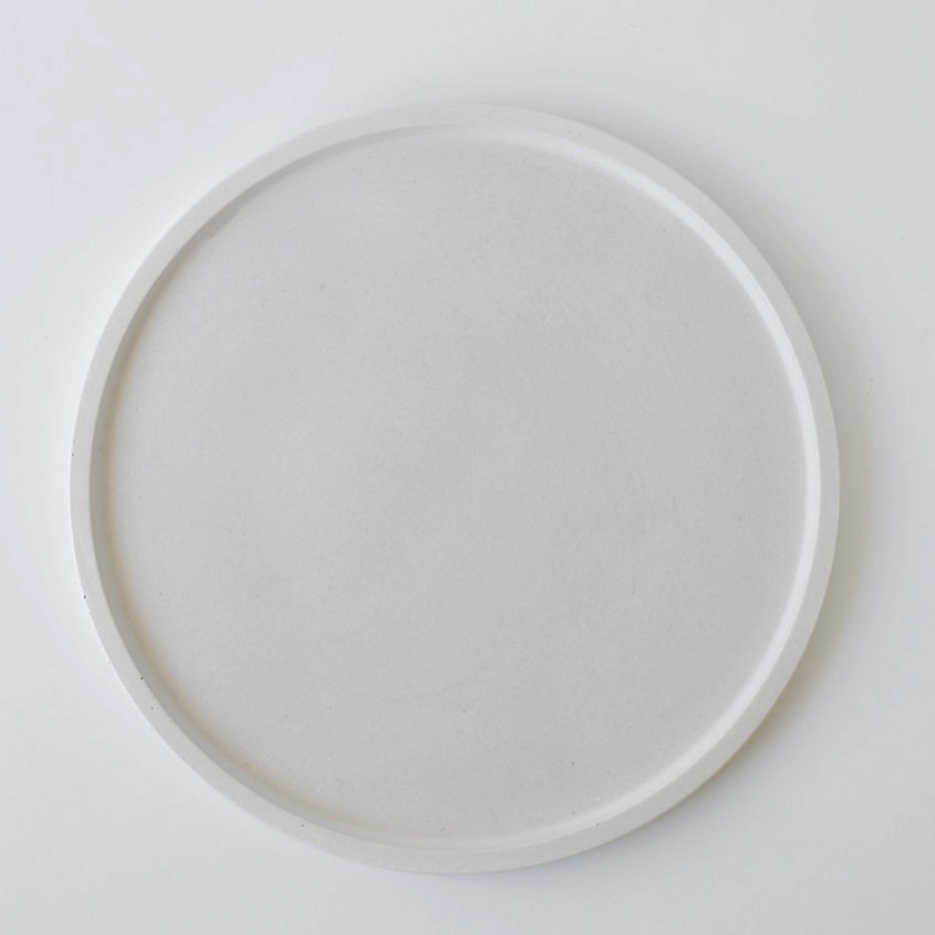 Изображение товара ROKKYHOME Поднос декоративный круглый, Цвет: белый